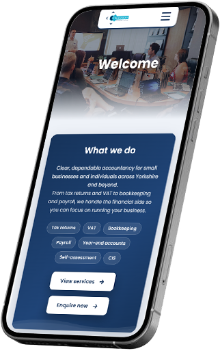 The Clearwater website shown on a phone